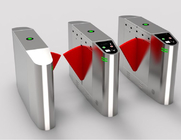 SUS304 Retractable Flap Barrier Turnstile RFID Waist Height Turnstile Gate System